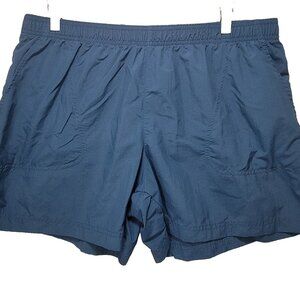 Columbia Shorts Women XL Cargo Nylon Blue Pockets Hiking Camping Fishing Outdoor